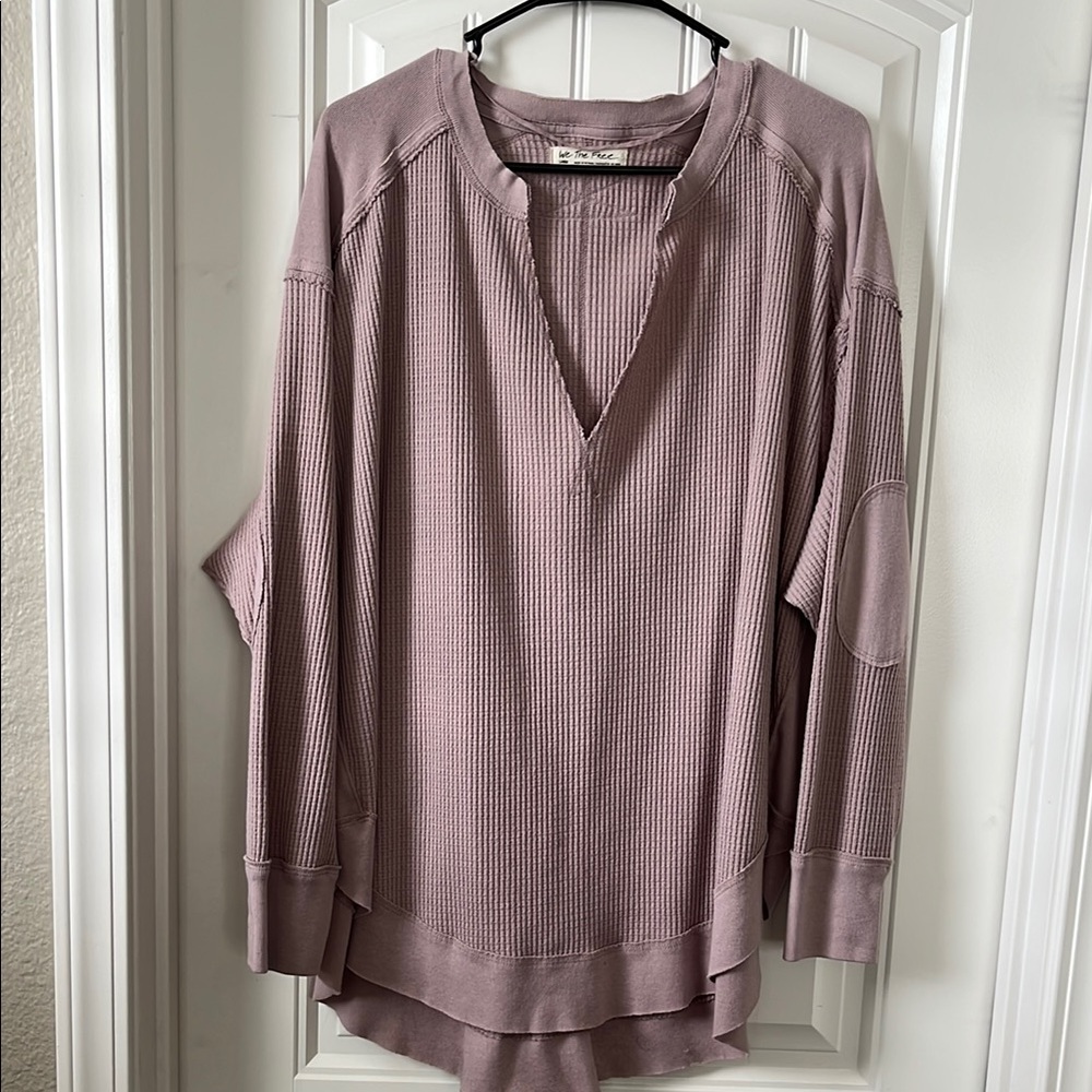 Free People Waffle Knit Top